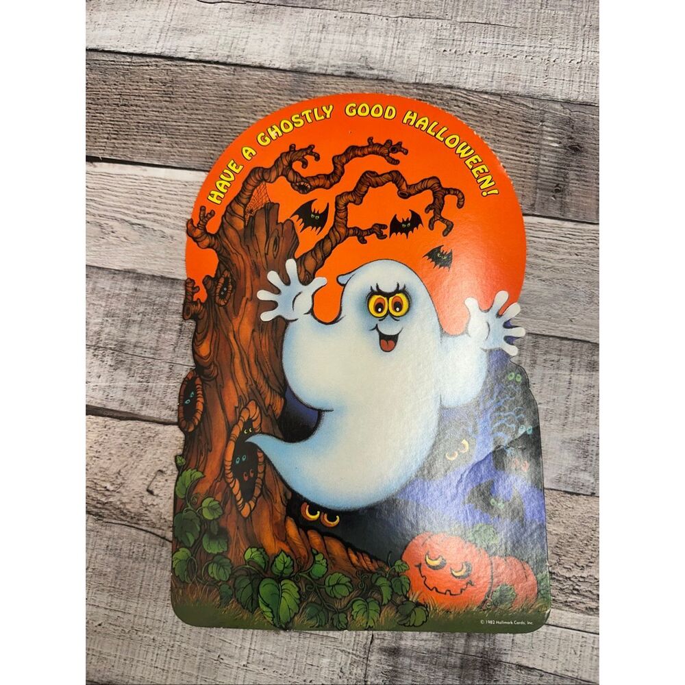 VTG 1982 Halloween Ghost Spooky Forest Wall Decor Die Cut Decoration Hallmark